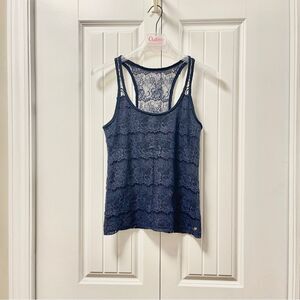 Abercrombie Vintage Y2K Navy Lace Tank - XS